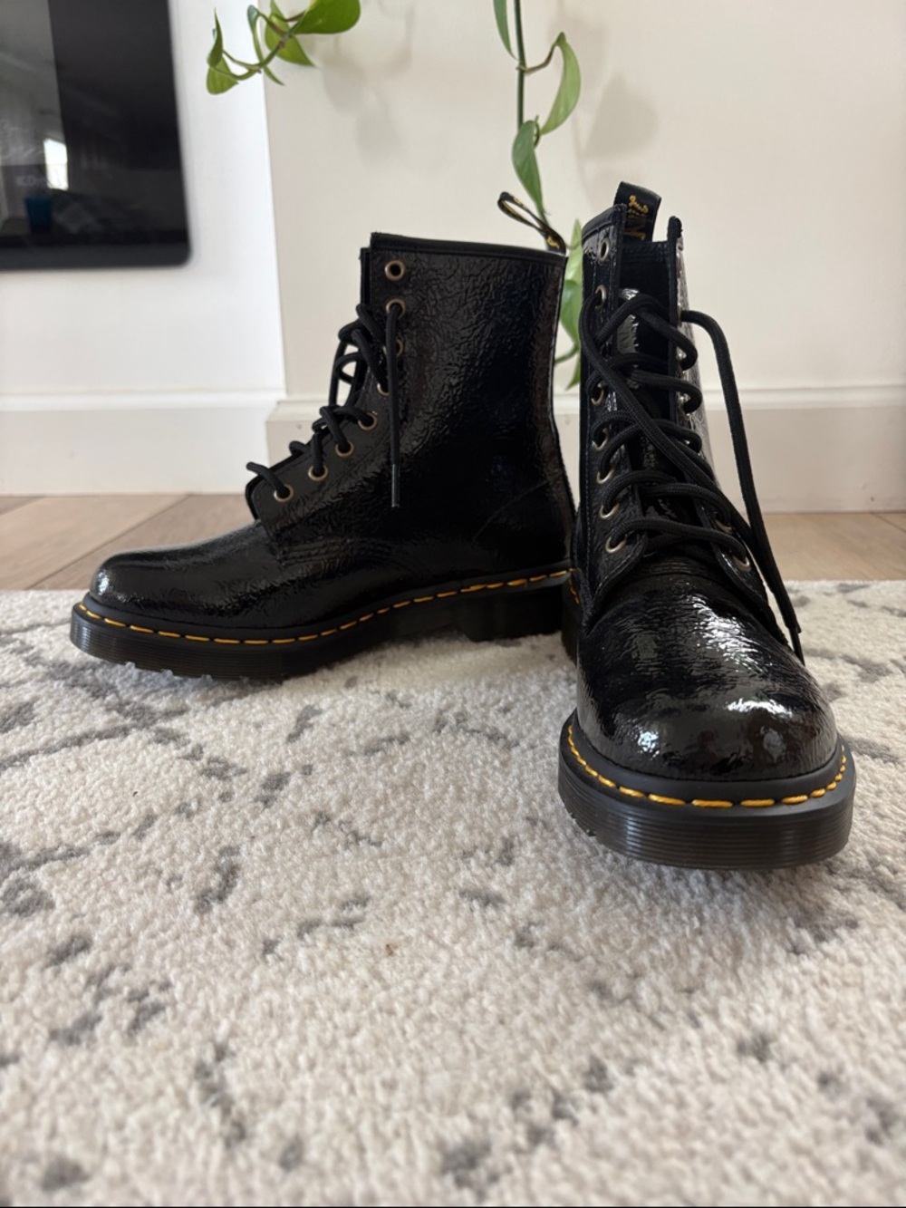 Dr. Martens 1460 Black Patent Leather Combat Boots